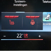 Elektrisch verwarmde voorstoelen