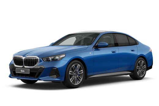 BMW-5-Serie-Sedan-M-Sport-Blauw-voorkant-zijkant