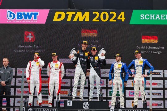 Maxime-Oosten-Leon-Kohler-ADAC-GT-Masters-Zandvoort-2024-Podium